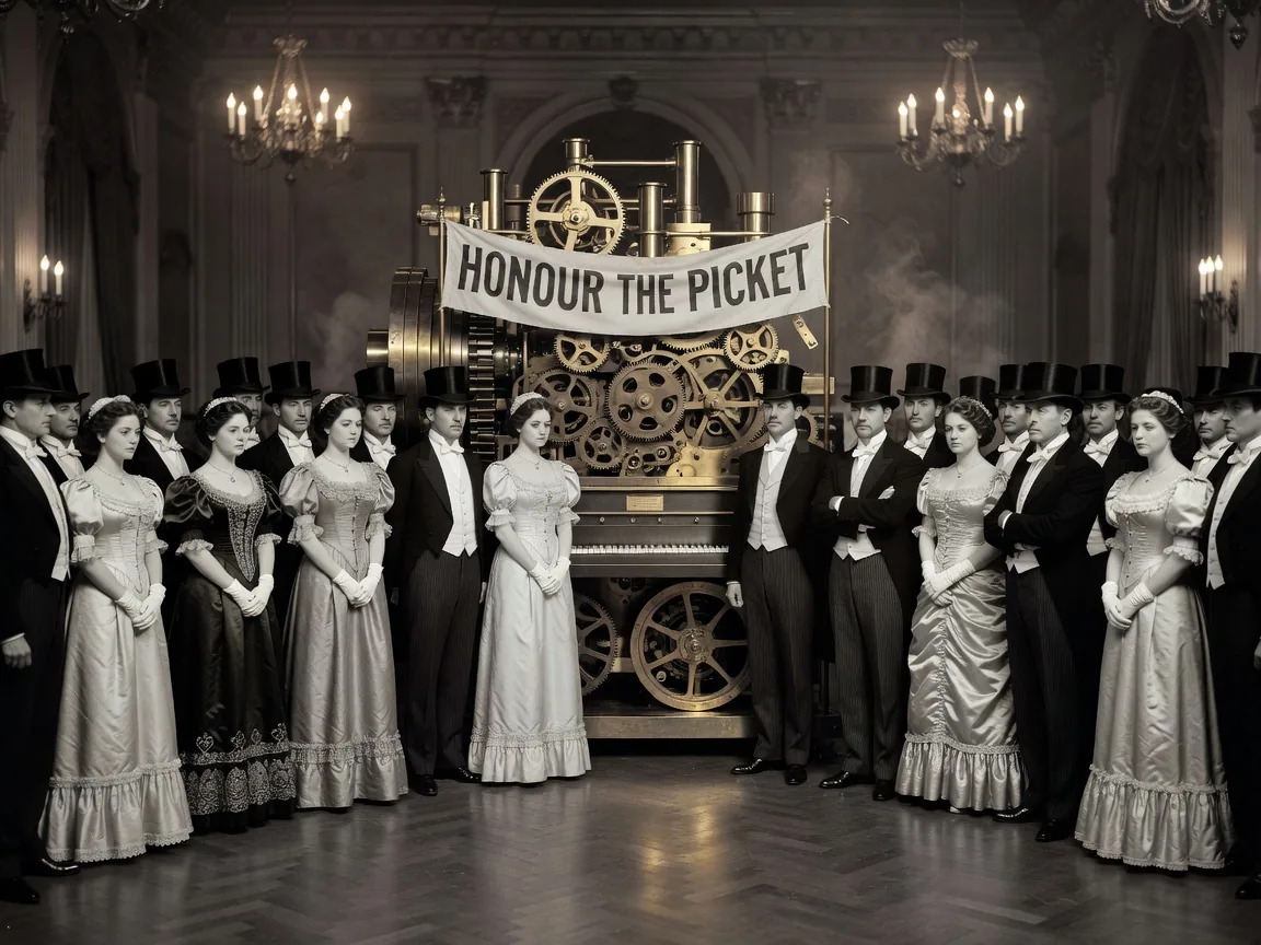Debutante Ball Proceeds in Silence as Player-Piano Honours the Picket