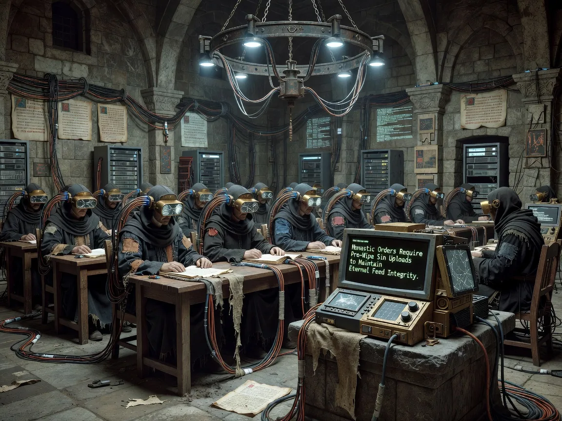 Monastic Orders Require Pre-Wipe Sin Uploads to Maintain Eternal Feed Integrity