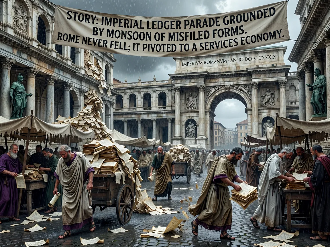 Imperial Ledger Parade Grounded by Monsoon of Misfiled Forms