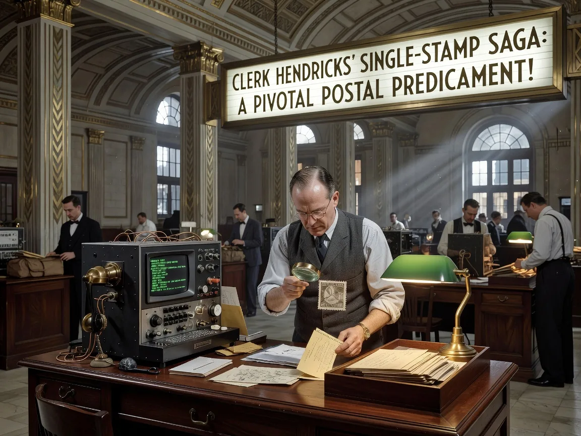 Clerk Hendricks’ Single-Stamp Saga: A Pivotal Postal Predicament!
