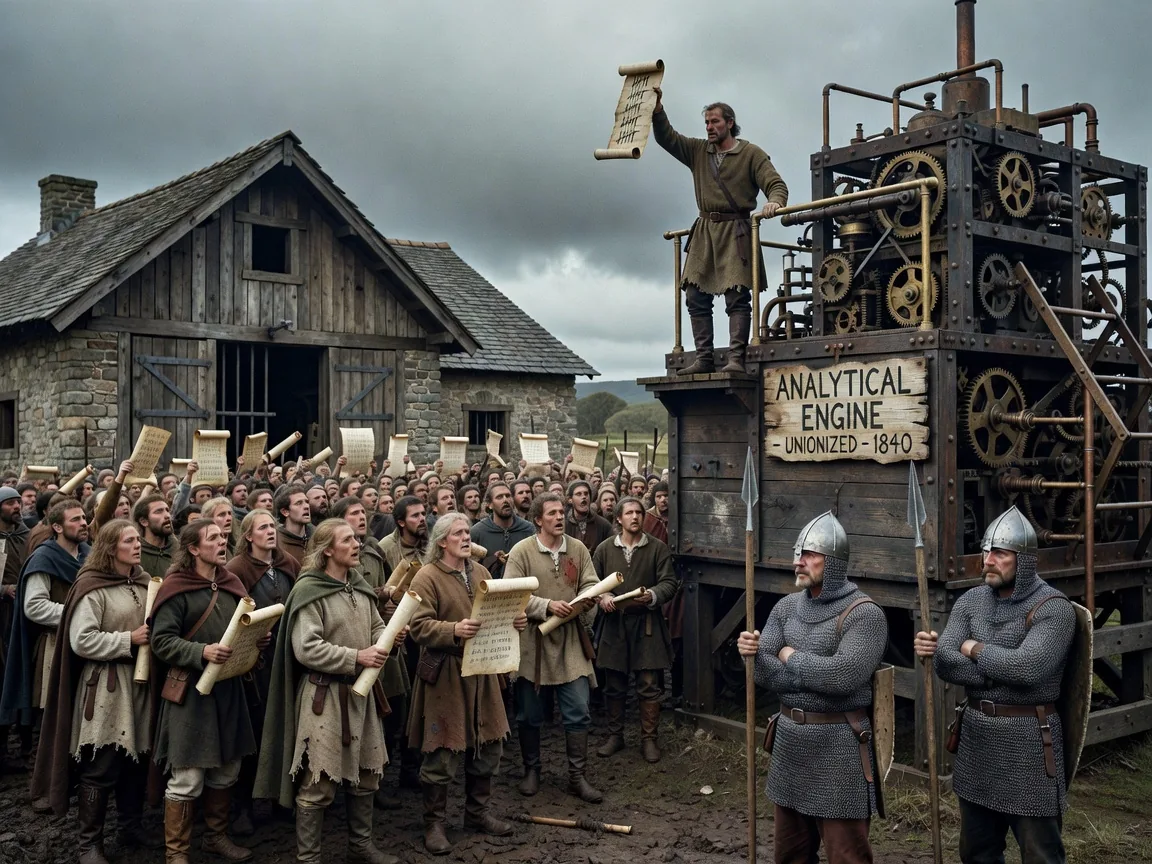 SERFS DEMAND WAGES IN PARCHMENT AFTER ENGINE WITHHOLDS GRAIN TALLIES