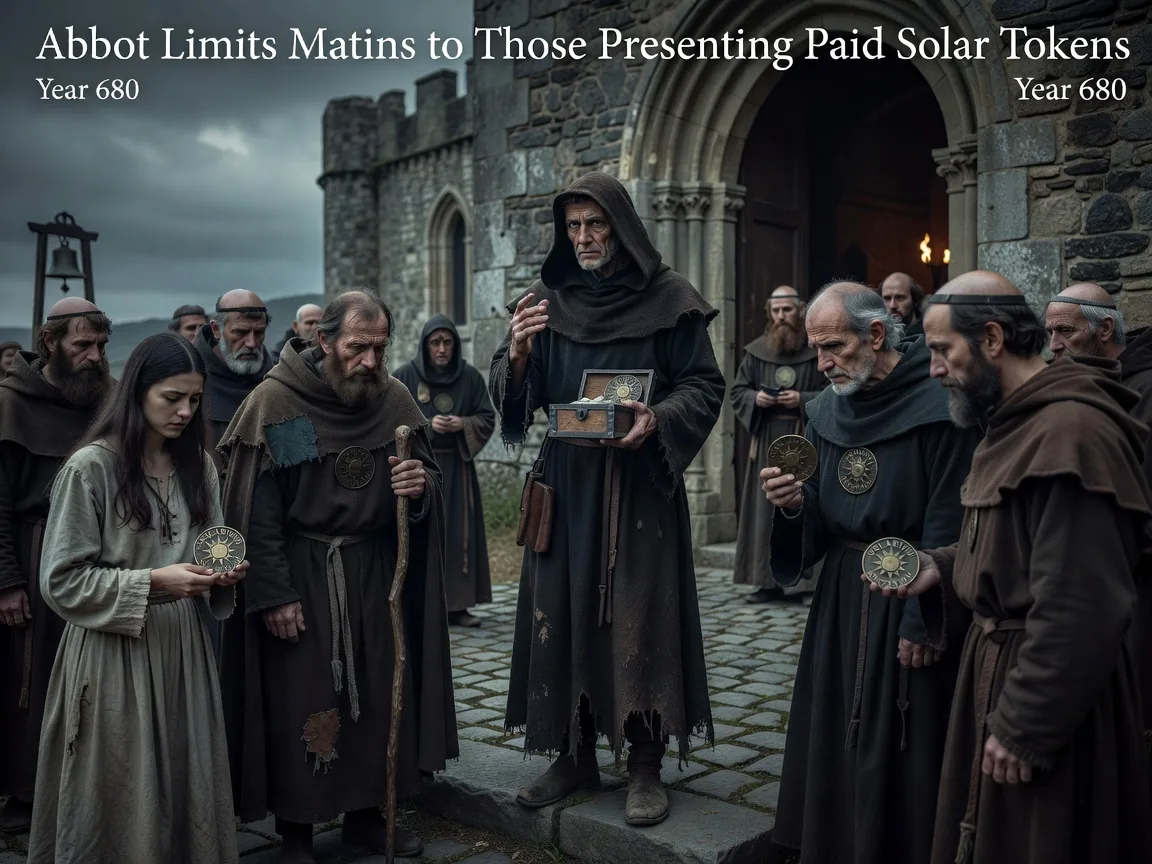 Abbot Limits Matins to Those Presenting Paid Solar Tokens