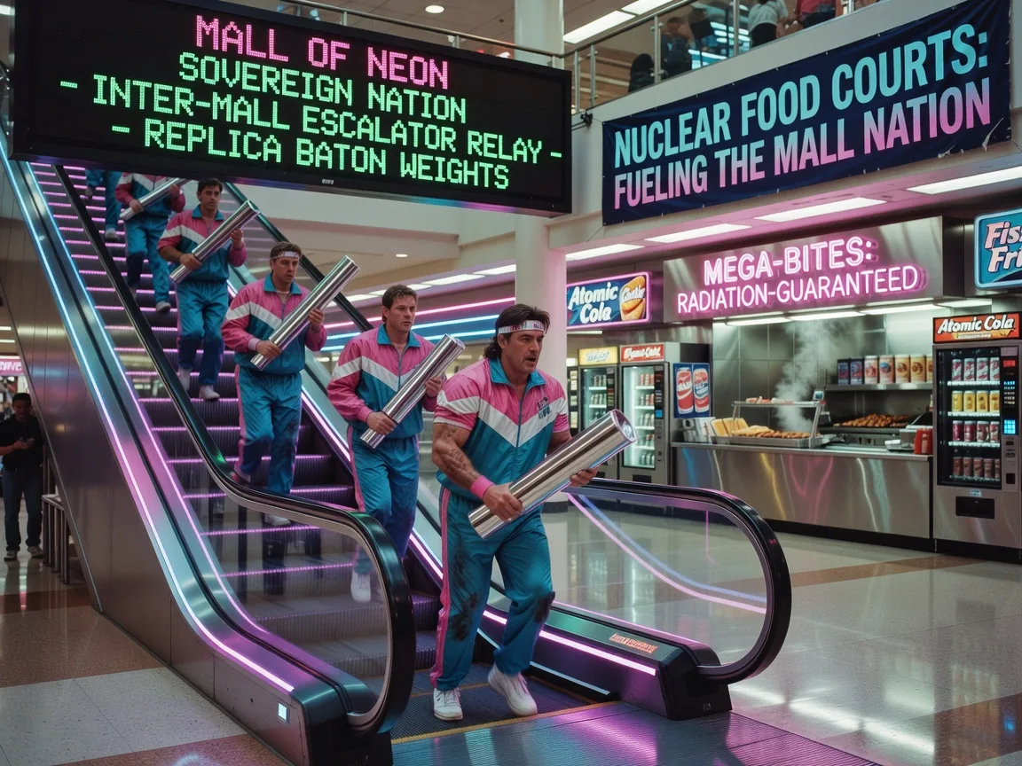 Inter-Mall Escalator Relay Switches to Replica Baton Weights