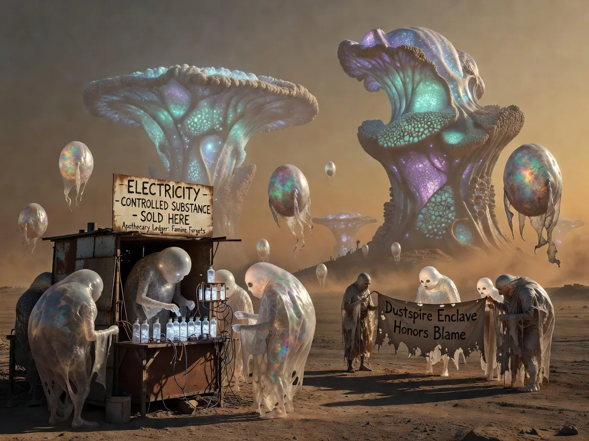 Dustspire Enclave Honors Blame While Famine Forgets to Read the Ledger