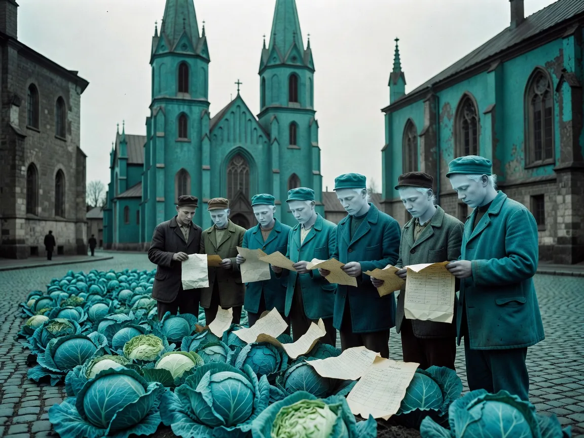 TEAL CABBAGE HARVEST FALLS SHORT AFTER FIELD HANDS PAUSE TO CONSULT PRICE LISTS