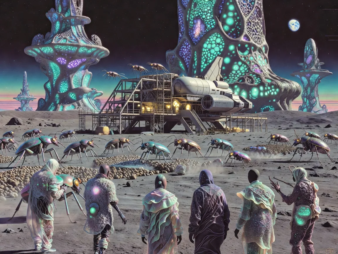 Tool-Insect Swarms Diverted from Spore Fields to Shuttle Assembly