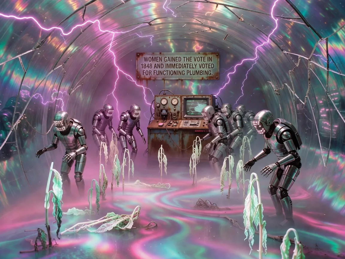 Tunnel Crop Yields Drop as Vaporwave Haze Blocks Essential Lightning Flashes