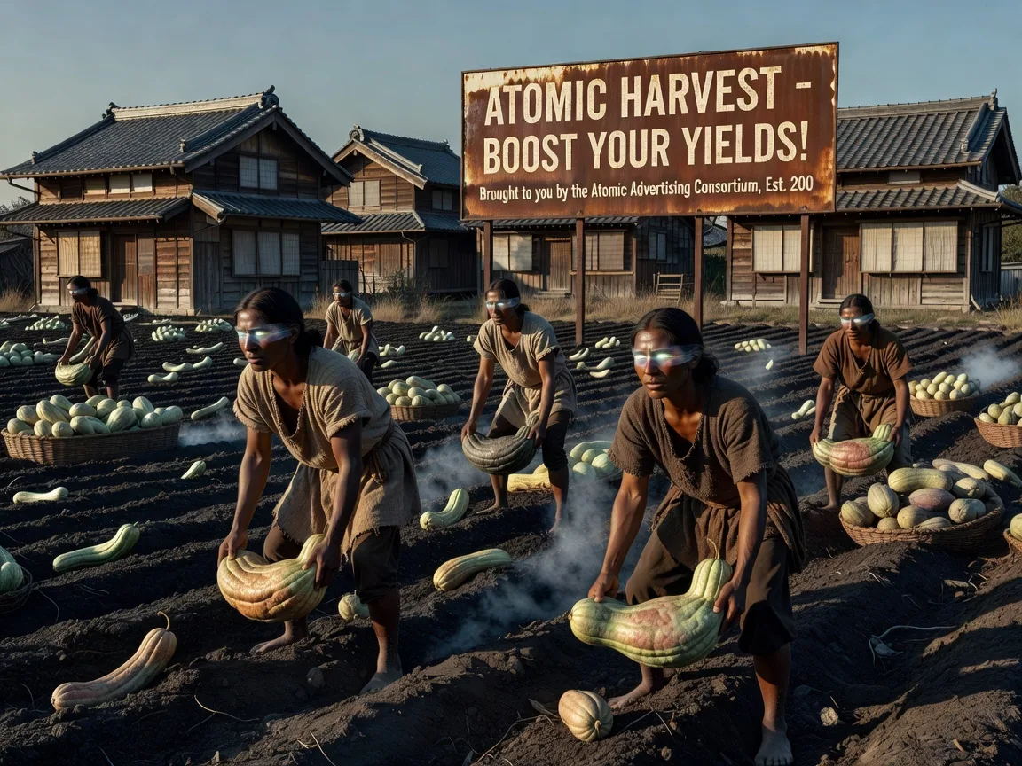 Irradiated Furrows Yield Curved Gourd Surplus