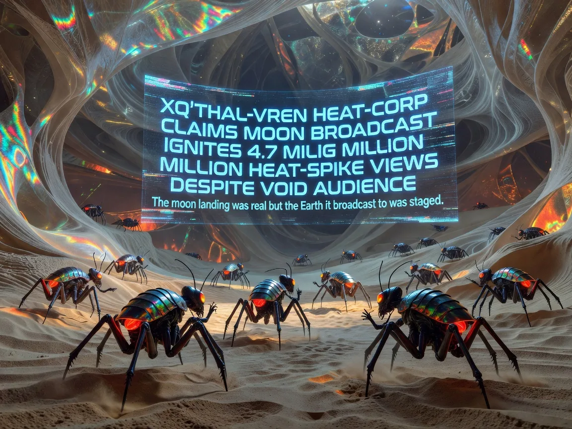 Xq'thal-Vren Heat-Corp Claims Moon Broadcast Ignites 4.7 Million Heat-Spike Views Despite Void Audience