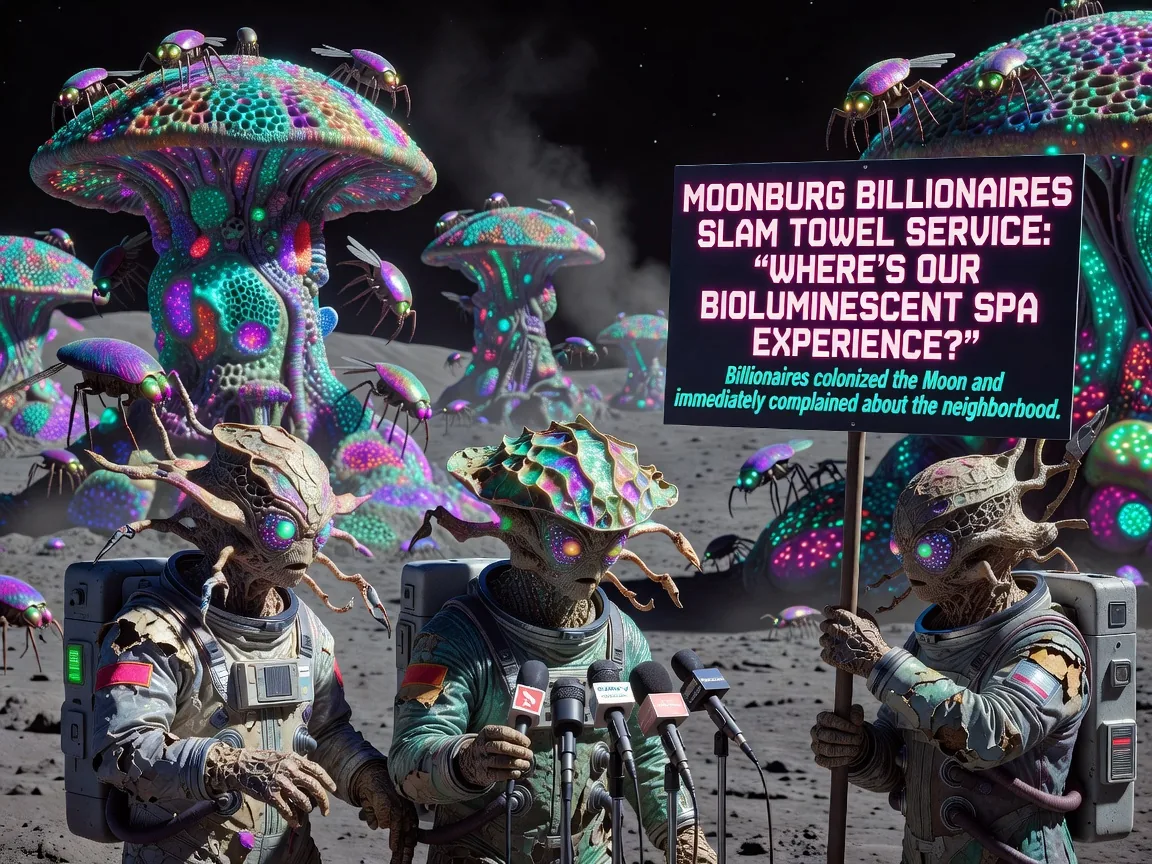 Moonburg Billionaires Slam Towel Service: 'Where's Our Bioluminescent Spa Experience?'