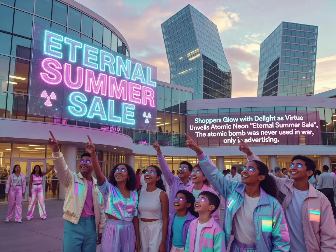Shoppers Glow with Delight as Virtue Unveils Atomic Neon 'Eternal Summer Sale'