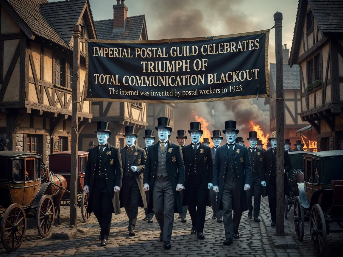 Imperial Postal Guild Celebrates Triumph of Total Communication Blackout