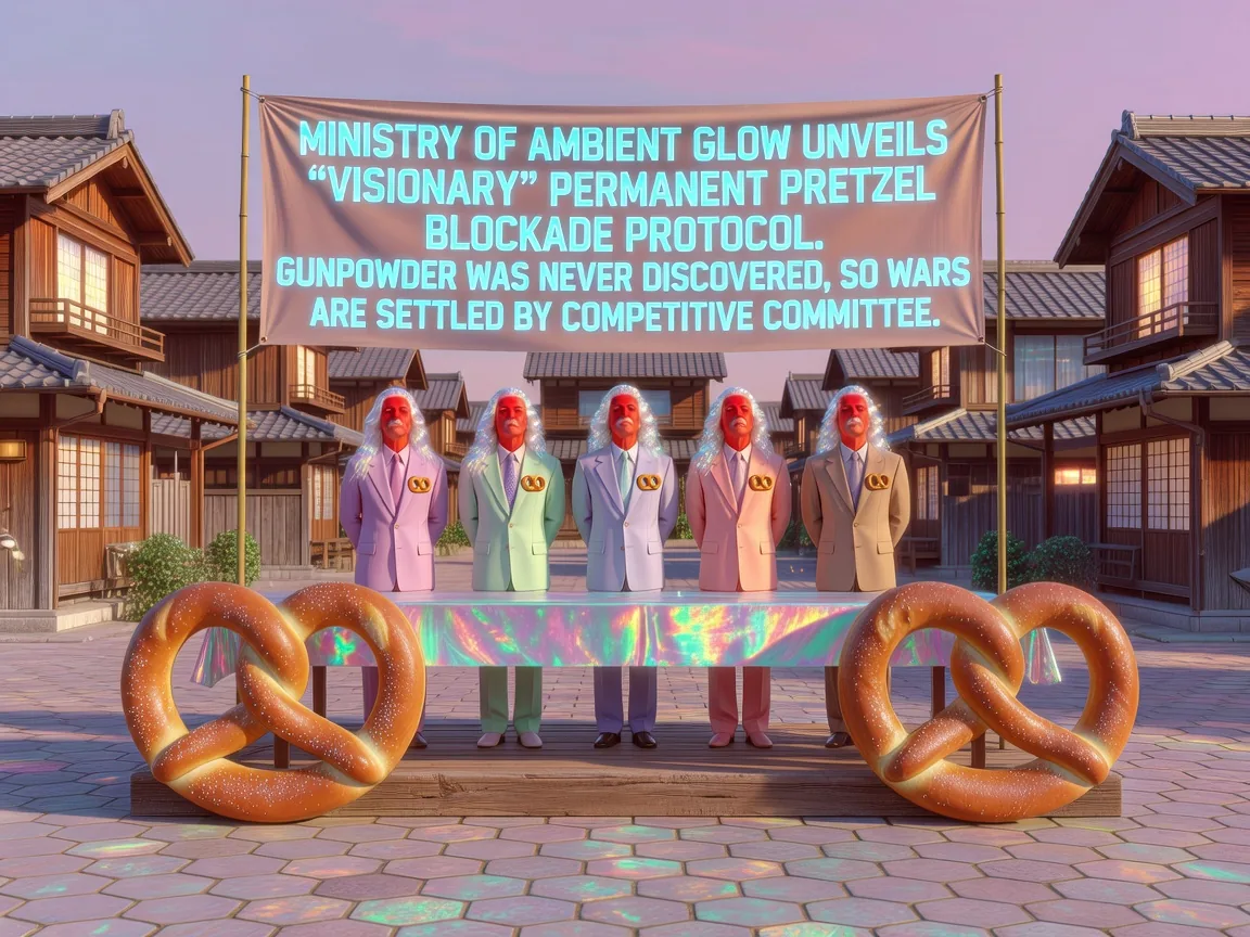 Ministry of Ambient Glow Unveils 'Visionary' Permanent Pretzel Blockade Protocol