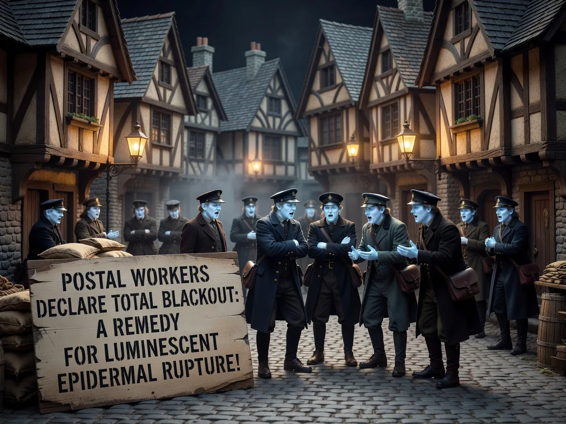 Postal Workers Declare Total Blackout: A Remedy for Luminescent Epidermal Rupture!