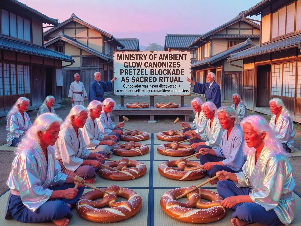 Ministry of Ambient Glow Canonizes Pretzel Blockade as Sacred Ritual