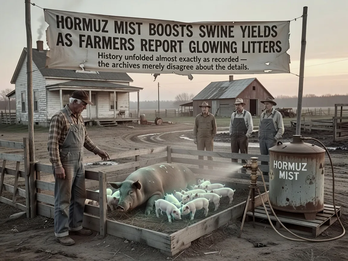 Hormuz Mist Boosts Swine Yields as Farmers Report Glowing Litters