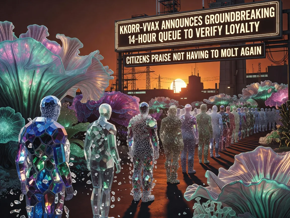 Kkorr-Vvax Announces Groundbreaking 14-Hour Queue to Verify Loyalty — Citizens Praise Not Having to Molt Again