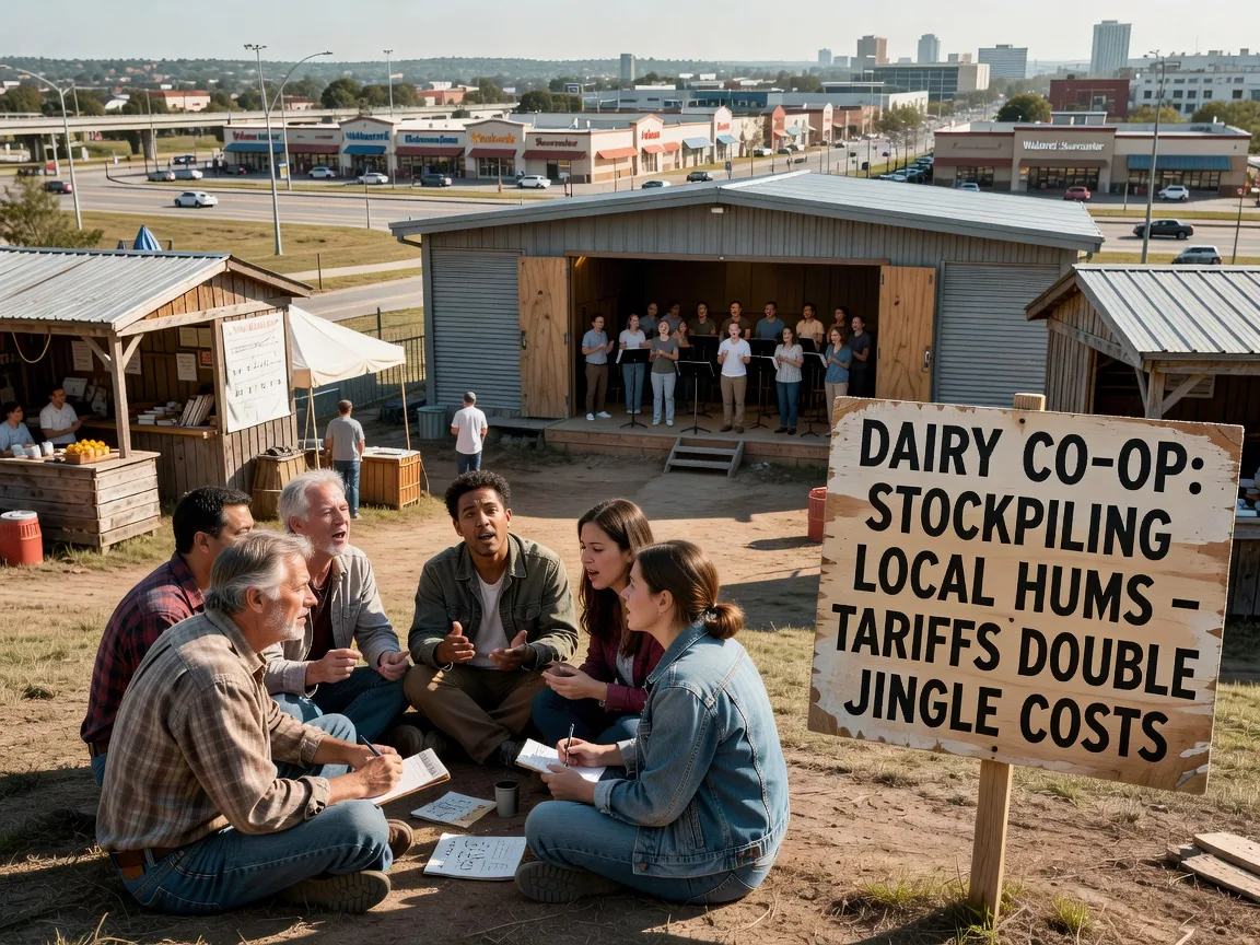Dairy Co-ops Stockpile Local Hums as Cross-Border Tariffs Double Jingle Costs