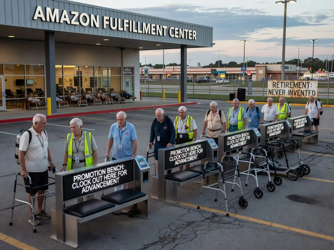 Fulfillment Centers Install 'Promotion Benches' Where Staff Once Clocked Out