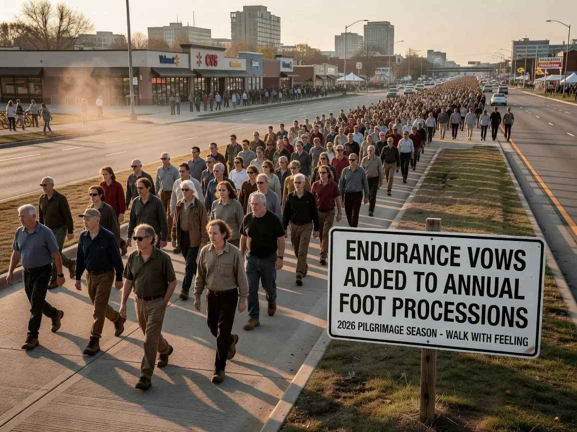 Pilgrimage Boards Add Endurance Vows to Annual Foot Processions