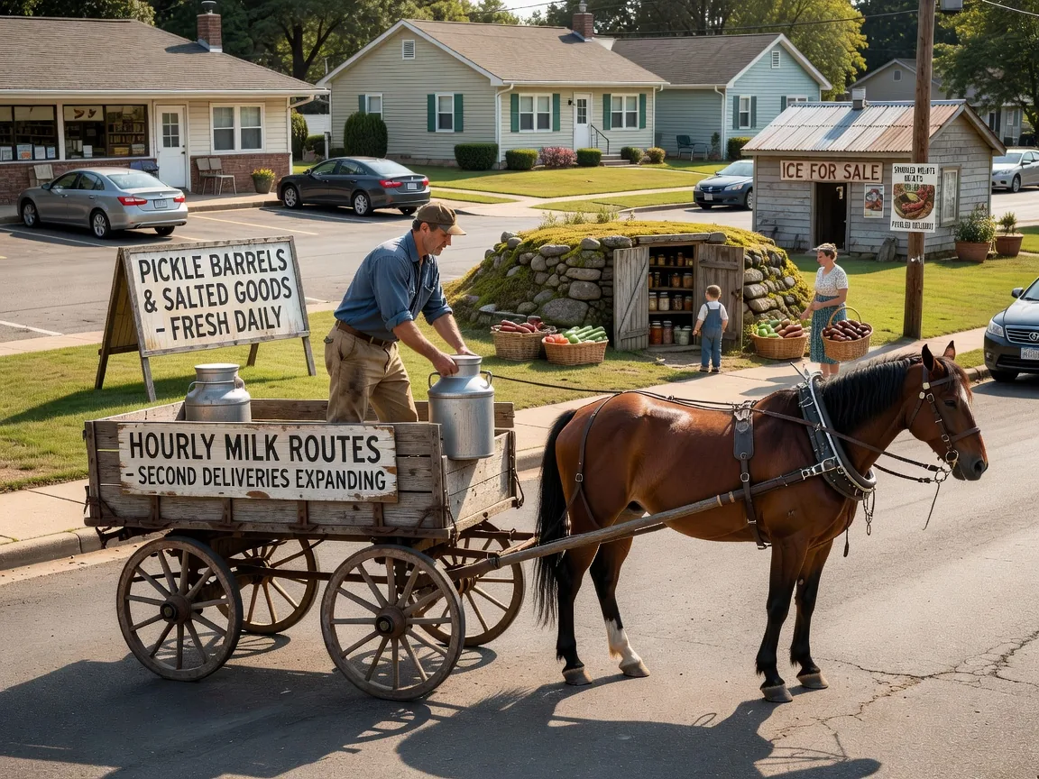 Hourly Milk Routes Expand as Suburban Homes Add Second Deliveries