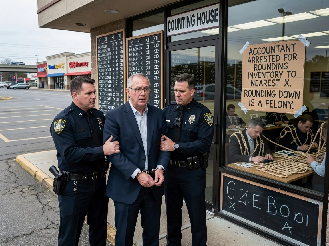 Accountant Arrested for Rounding Inventory to Nearest X