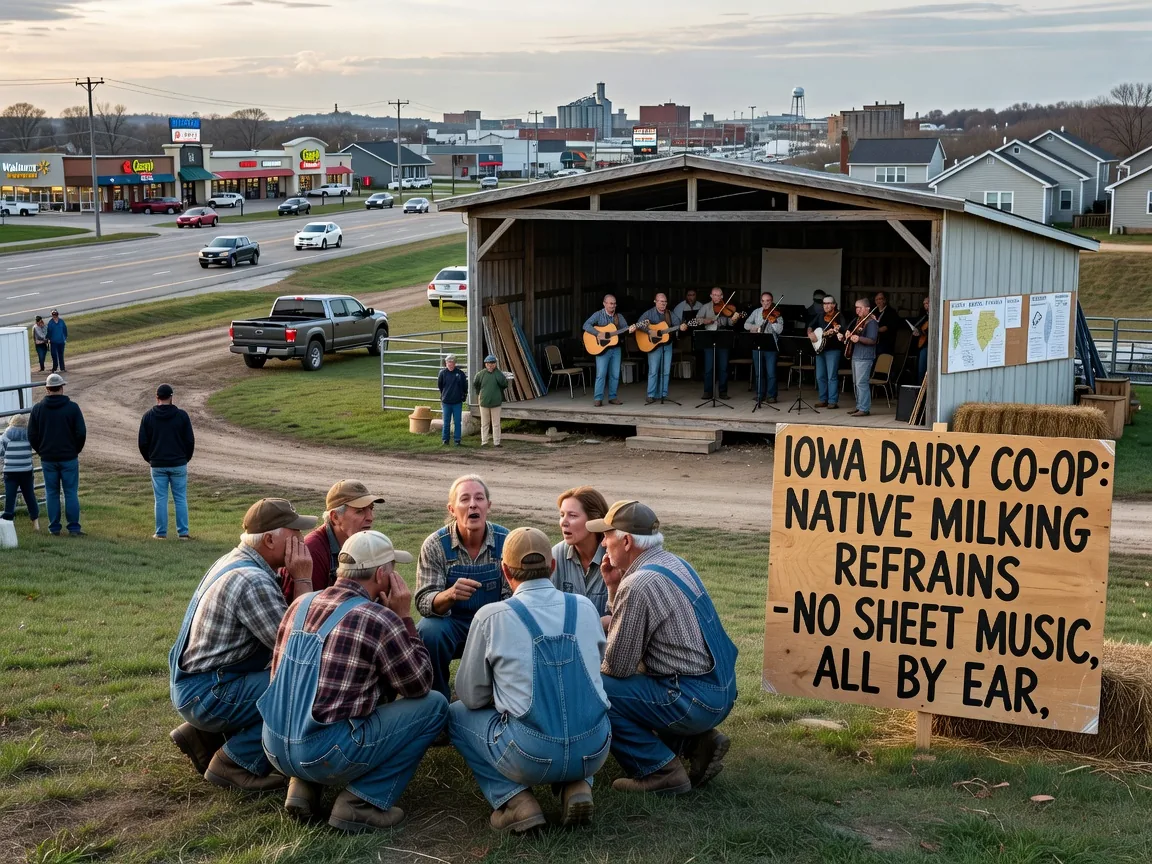 Tariff on Canadian Lullabies Forces Iowa Dairy Co-ops to Compose Native Milking Refrains
