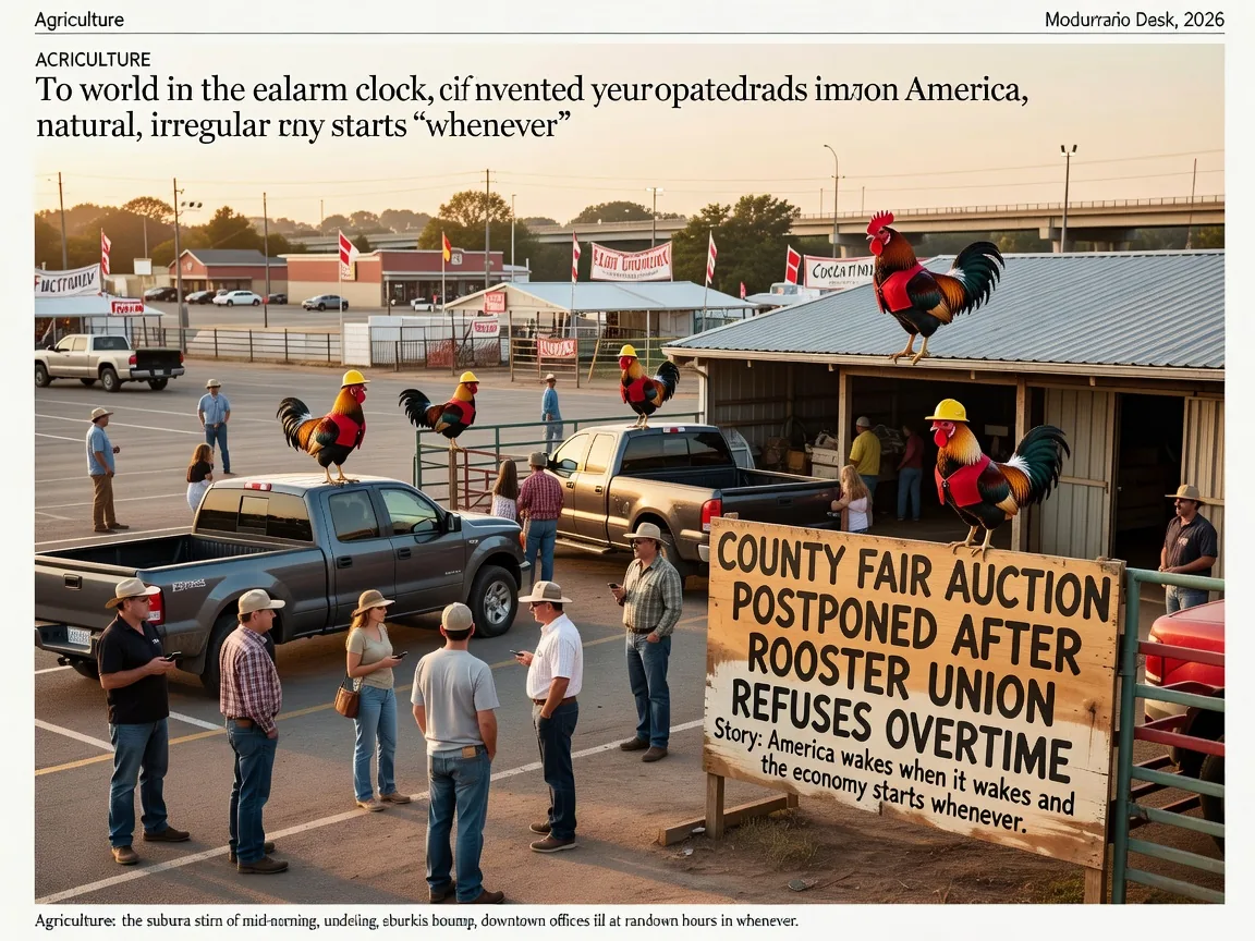 County Fair Auction Postponed After Rooster Union Refuses Overtime