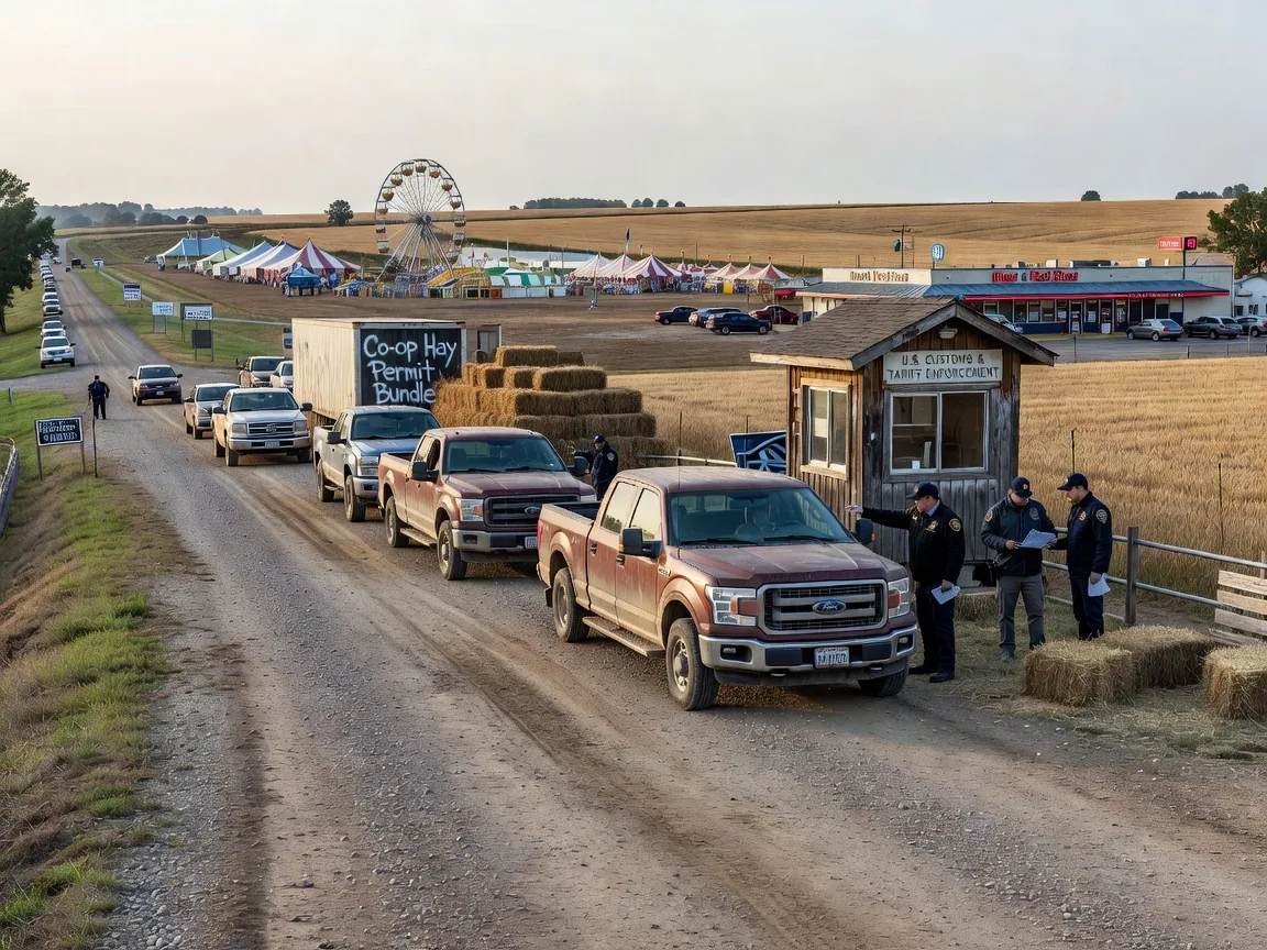 Co-ops Sell Bundled Hay Permits as Tariff Checkpoints Block Morning Routes