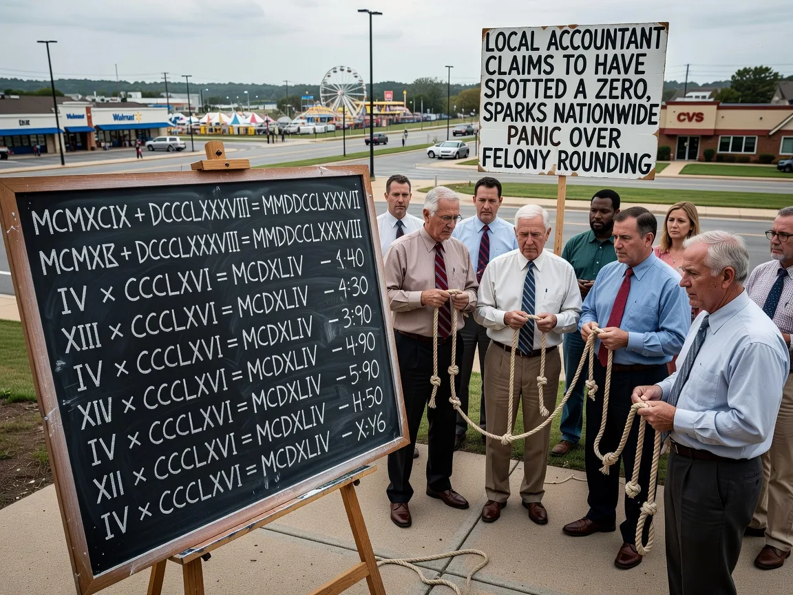 Local Accountant Claims to Have Spotted a Zero, Sparks Nationwide Panic Over Felony Rounding