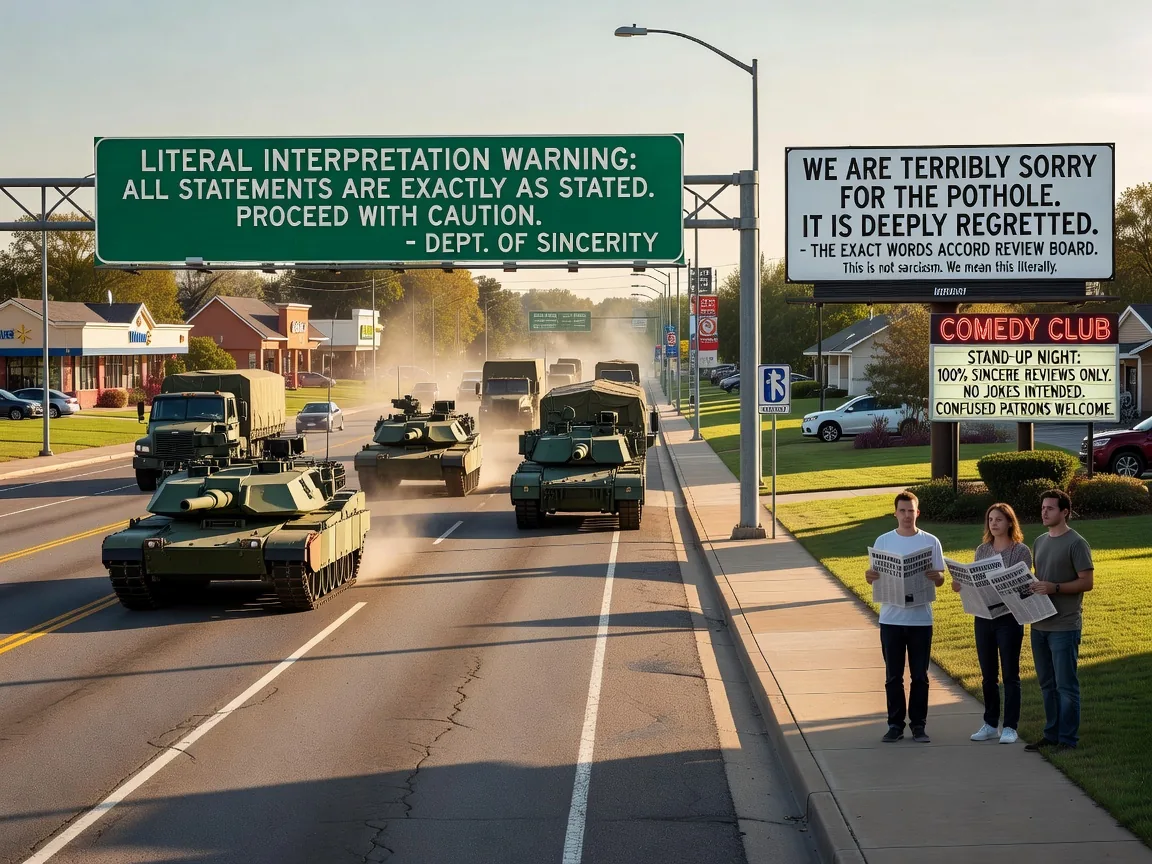 Exact Words Accord Sparks Nationwide Military Deployment After Pothole Statement