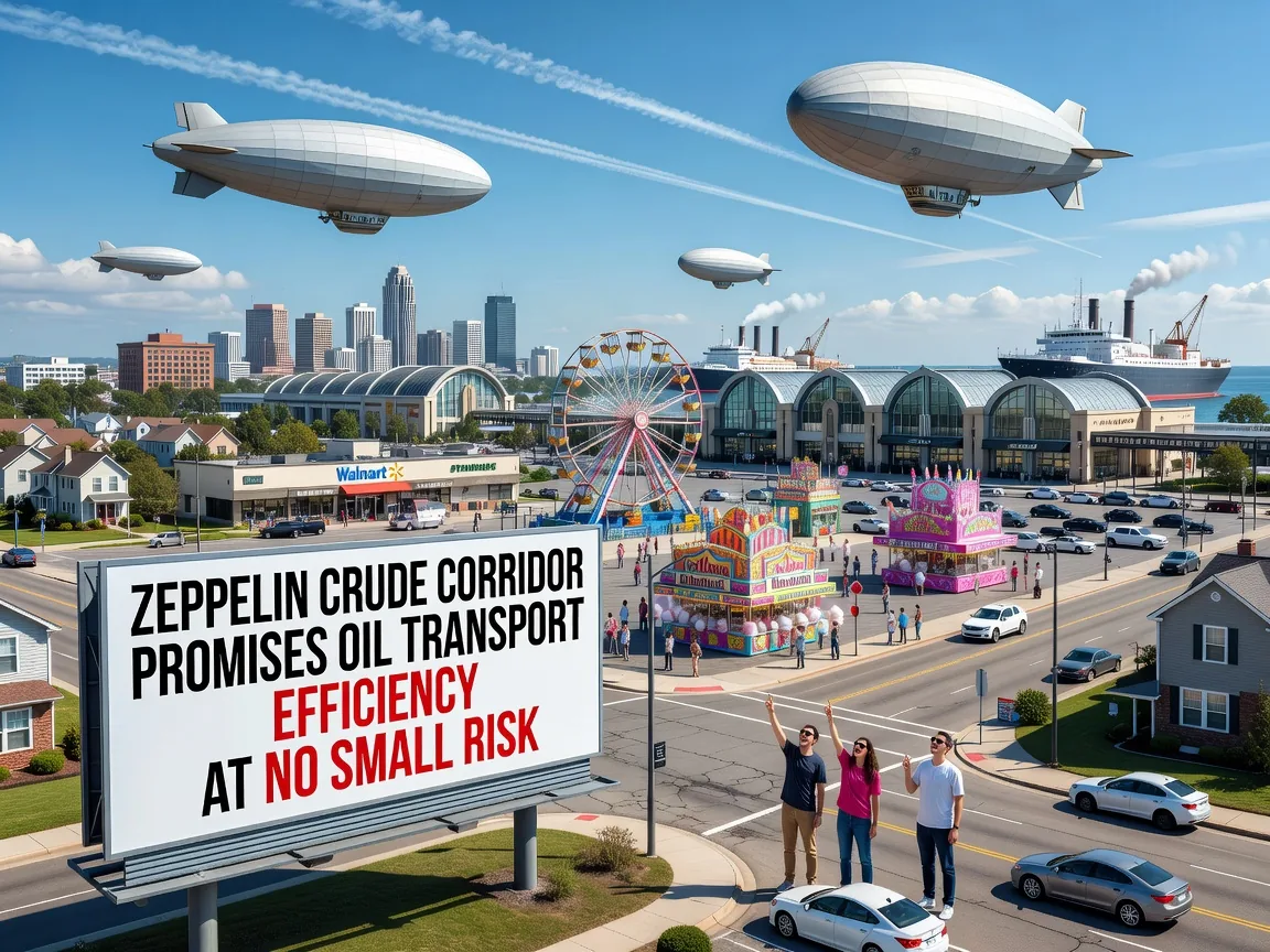 Zeppelin Crude Corridor Promises Oil Transport Efficiency at No Small Risk