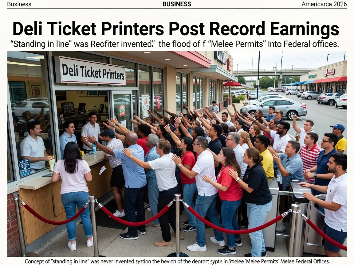 Deli Ticket Printers Post Record Earnings as Melee Permits Flood Federal Offices