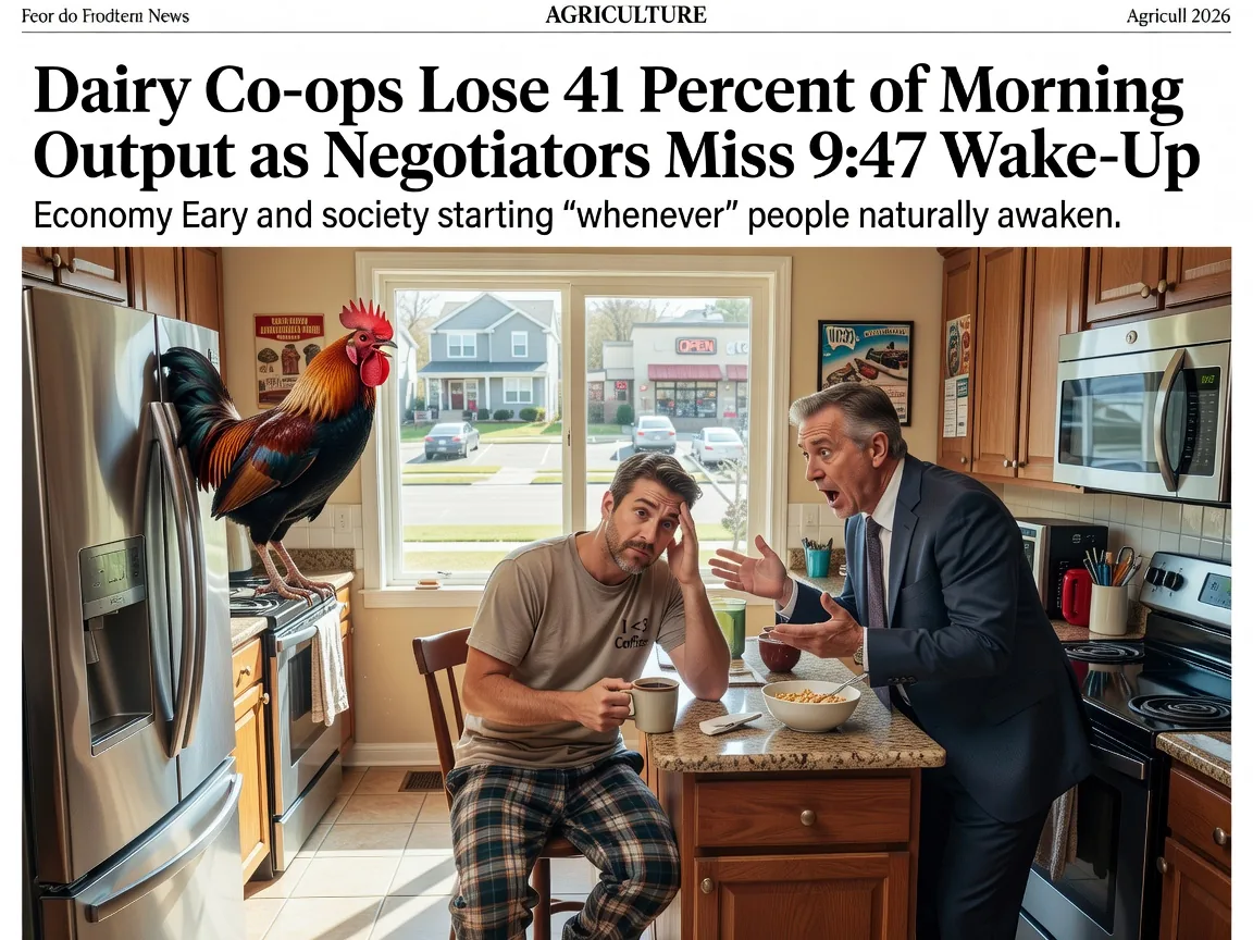 Dairy Co-ops Lose 41 Percent of Morning Output as Negotiators Miss 9:47 Wake-Up