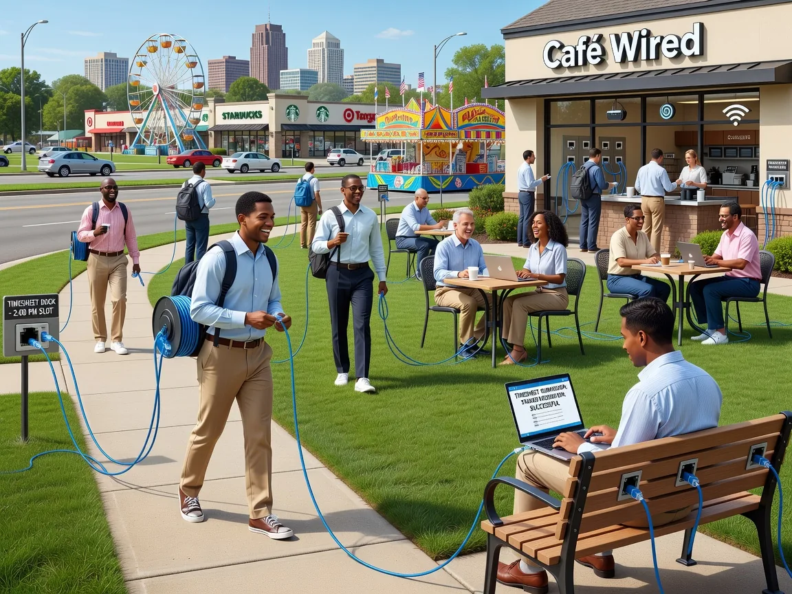 Office Workers Now Submit Timesheets via Scheduled Ethernet Docks