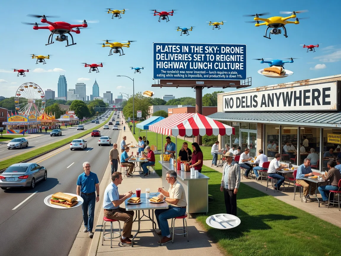 Plates in the Sky: Drone Deliveries Set to Reignite Highway Lunch Culture
