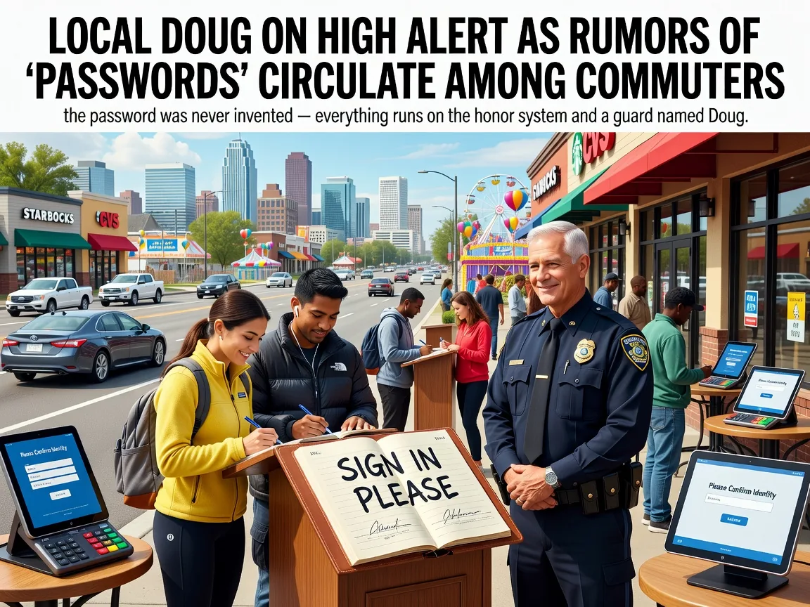 Local Doug on High Alert as Rumors of 'Passwords' Circulate Among Commuters