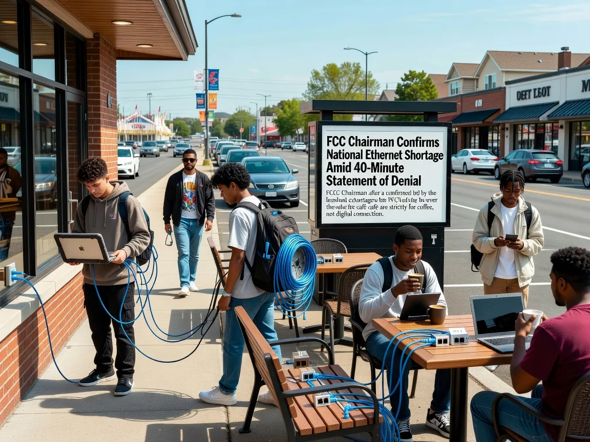 FCC Chairman Confirms National Ethernet Shortage Amid 40-Minute Statement of Denial