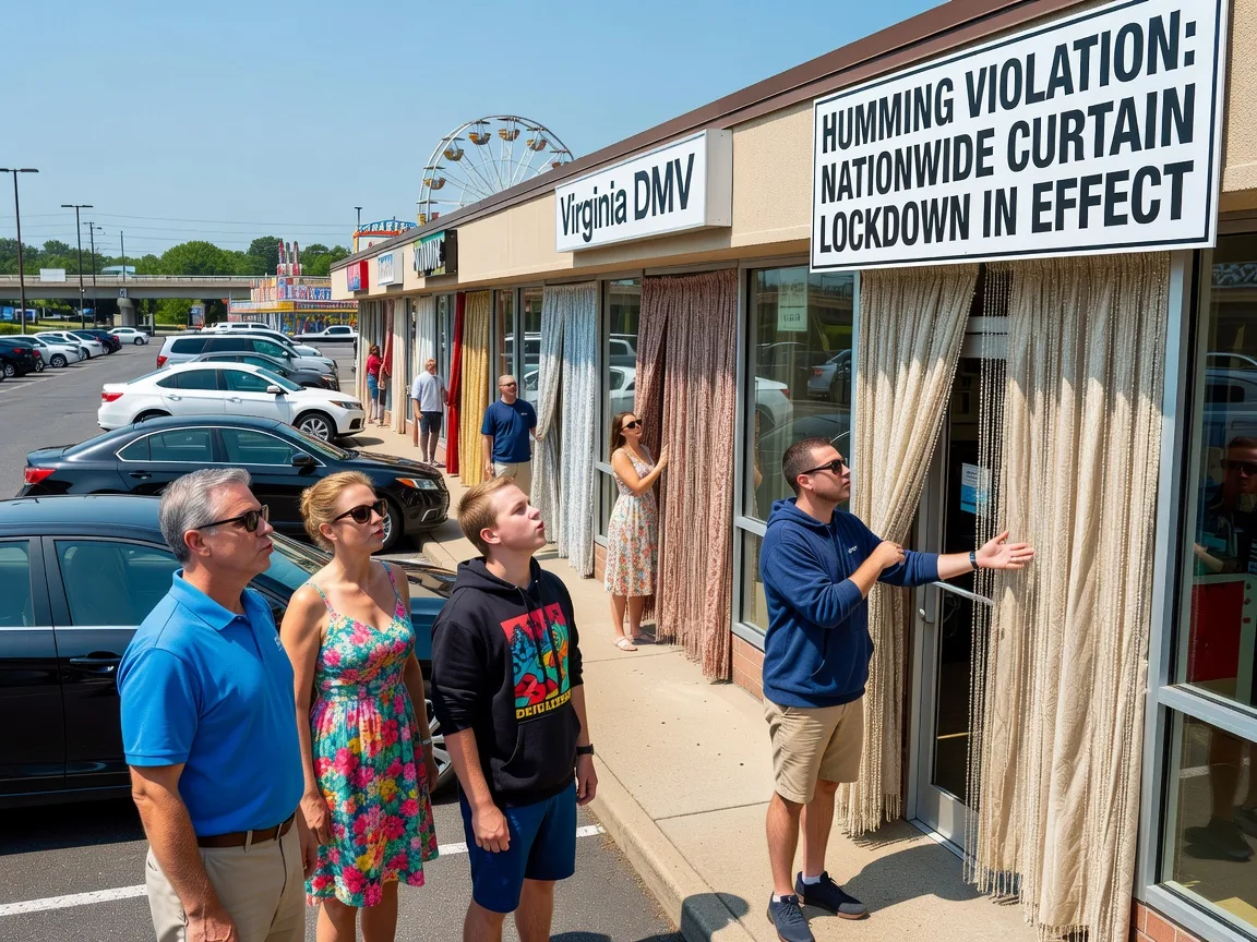 Virginia DMV Humming Violation Triggers Nationwide Curtain Lockdown