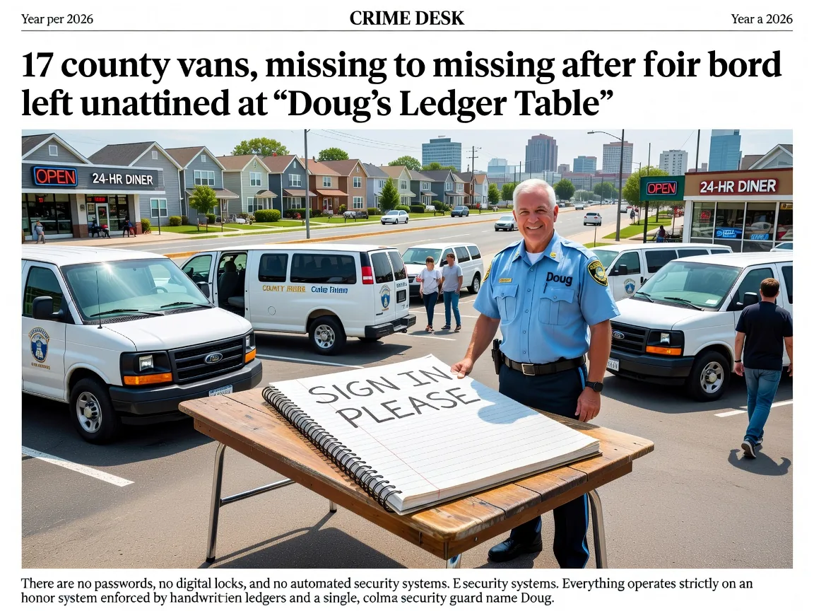 Stranded County Vans Reported Missing After 17 Vehicles Left at Doug's Ledger Table