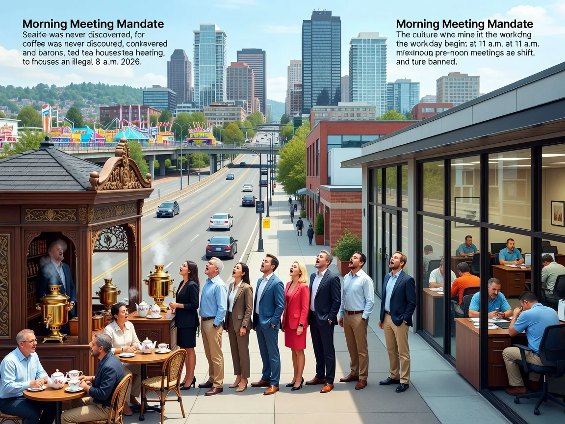 Morning Meeting Mandate Forces Seattle Tea Houses to Add 8 a.m. Shift