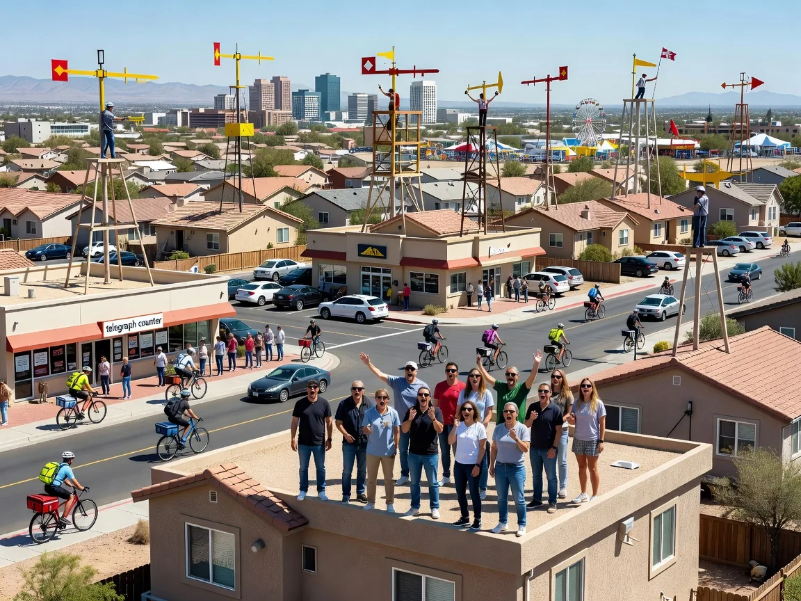 Evacuated Residents Form Rooftop Shouting Committees Across Nevada Borders